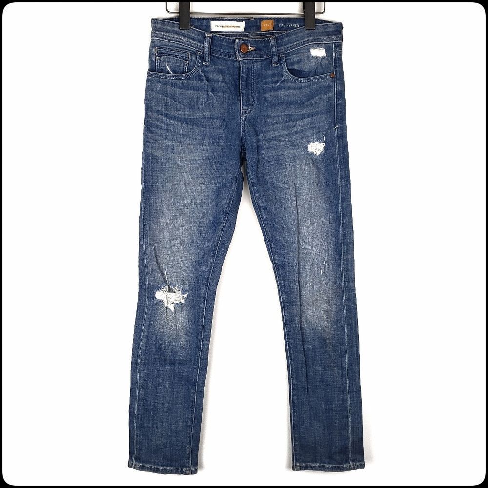 PILCRO & THE LETTERPRESS Distressed Hyphen Whisked Stretch Jeans Size: 28